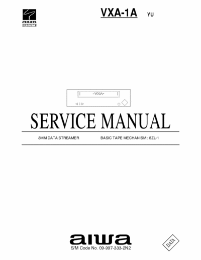 Aiwa VXA-1A Service Manual 8mm Data Streamer - Tape mech. 8ZL-1 - (2.956Kb) 2 Part File - pag. 18